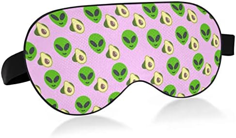 Unisex Sleep Mask Eye Mask Смешно-aliens-avocados-pock ноќна маска за спиење удобно покритие за сенка на очите за спиење