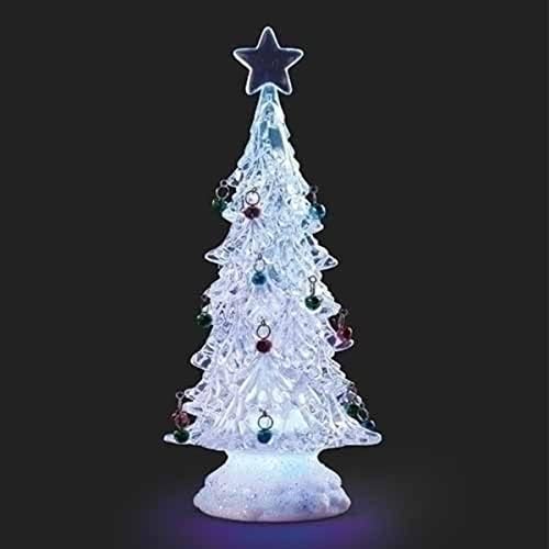 Римски 11,75 LED осветлено дрво со bellвончиња за Божиќни таблети