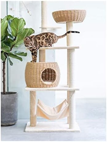 Тонпоп мачка дрво мачка кула мачка играчка куќа кревет виси топки дрво маче тура гребење цврсто дрво за мачки искачување рамка мачки кондоми