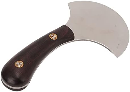 Косики кожен тркалезен нож во прав од челик Едно парче кожено мелење тркалезно нож за кожа DIY гроздобер дрво жито за сечење сечило за сечилото