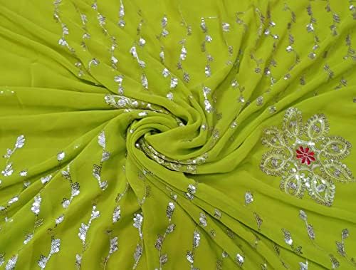 Пеегли Гроздобер Сари Мешана Шема САМОСТОЈНА Занаетчиска Ткаенина Комбо од 4 Индиски Женски Фустани Завиткајте Сари