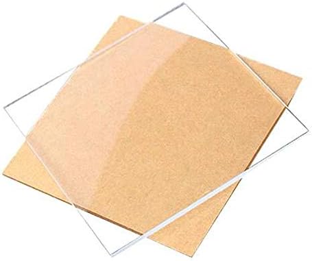 Акрилен лист Зеробегин, чисти листови со плексиглас, со заштитна хартија, за проекти за прикажување на DIY, занаетчиска, пластична