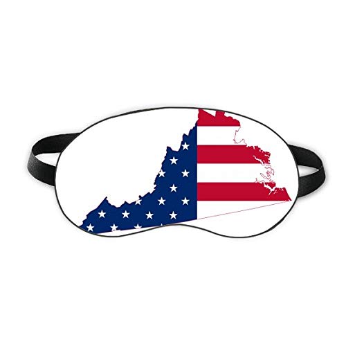 Вирџинија САД мапата starsвезди ленти со знамето на знамето за спиење на очите штит мека ноќно слепење на сенка на сенка