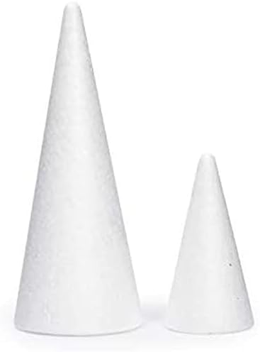 Бели занаетчиски конуси за занаети, 2 големини