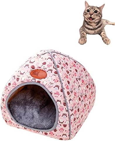Самозагревање Кревет За Мачки-Дизајн На Зајак Куќа За Мачки Пренослив Отстранлив Гнездо За Мачки што Се Перат 6 за Мало Средно Маче Кревет За