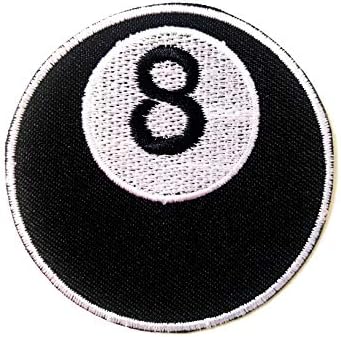 Осум 8 топка билијард базен амблем значки за лепец моторцикли мотоцикли закрпи за шиење железо на извезена апликација значка знак за лепенка