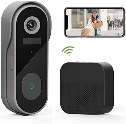 Безжична камера на Acesee Wirede Videobell со Chime, 2K FHD WiFi Smart Video Videobell Camera за дома, врата bellвонче безжичен со откривање на