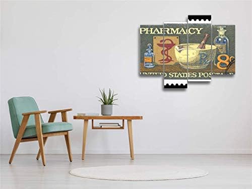 САД поштенски печат аптека платно wallидна уметност виси слики модерни уметнички дела апстрактни слики отпечатоци за домашна декорација подарок