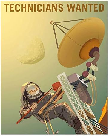 Вселенски декор за регрутирање на НАСА Марс - сет од пет сјајни отпечатоци од 8х10 - совршени постери за уметност за патувања во иднина