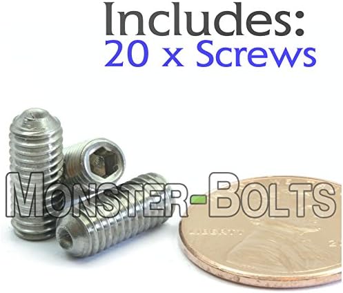 MonsterBolts - Поставени завртки за чаша M5 x 6mm, DIN 916, не'рѓосувачки челик, 10 пакувања