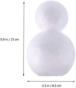 Pretyzoom Полистирен топки 5 парчиња Божиќна снежна занаетчиска пена снежен човек моделирање пена Божиќ
