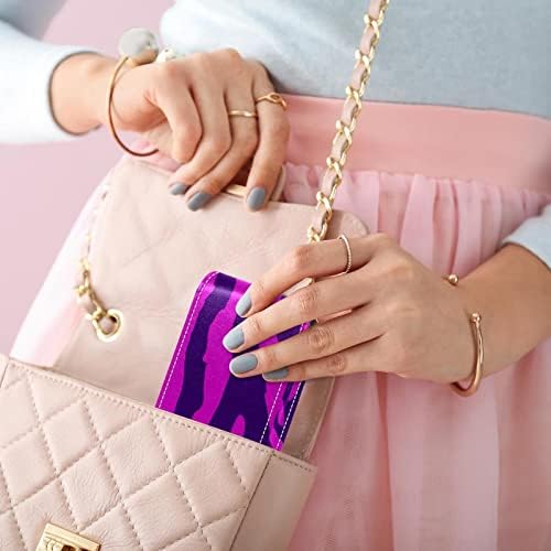 Виолетова Тигар Шминка Кармин Случај Со Огледало За Чанта Козметички Торбичка Кармин Носителот
