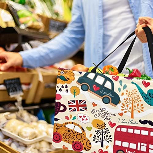 Кошар за шопинг Лондон симболи за еднократна употреба на намирници торбички за перење преносни пикник торбички торбички торбички