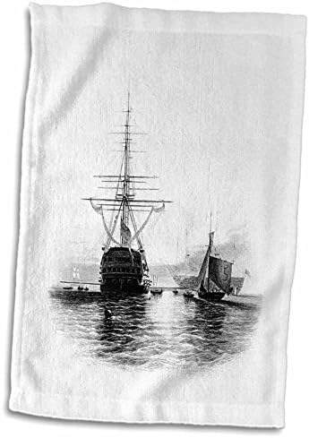 Бродови од 3дороза Флорен - скица од 1800 -тите англиски воен брод Спитхед - крпи