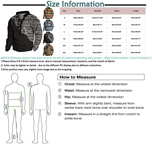 Менс обичен џемпер со долги ракави со голема големина Ретро лабава V вратот на вратот врвови мода 3Д дигитална маичка за печатење