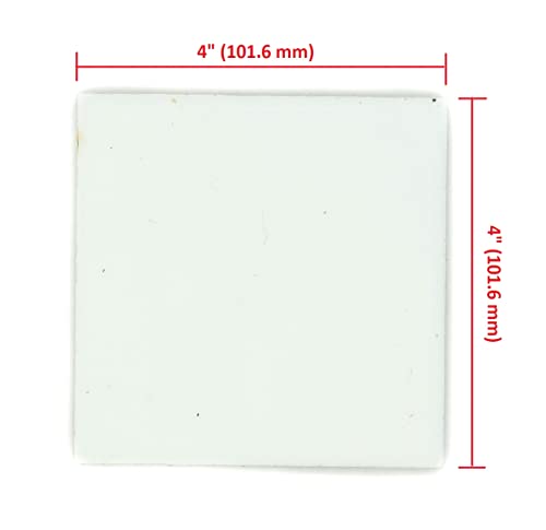Инвенто 20 парчиња 4 x4 акрилен лист бела боја 100x100x5mm пластична плоча 5мм дебелина 4 инчи плексиглас табла непроирна за DIY