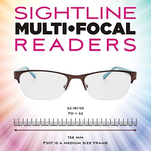 Преглед F207 Средно Вклопување Мултифокус Прогресивни Очила За Читање Моќност