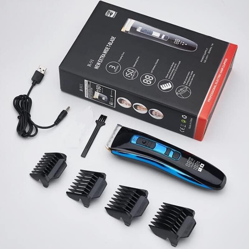 Клиперси за коса за мажи, безжичен професионален клипер за коса USB електричен тример за коса тример за брада за мажи што се полнат