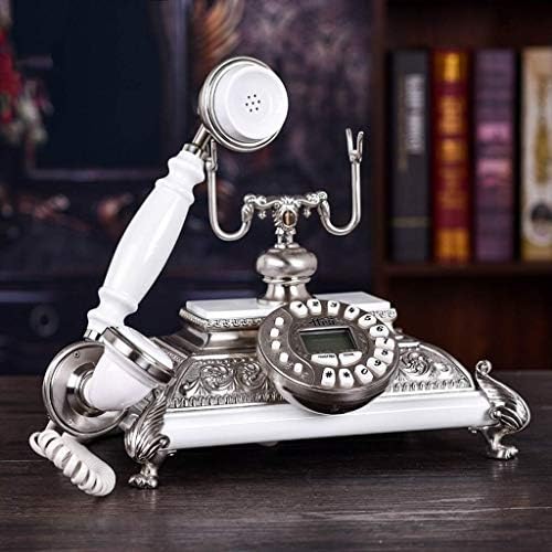 Антички телефон од ореви, кабел дигитален гроздобер телефонски класичен европски ретро фиксни телефонски телефон со