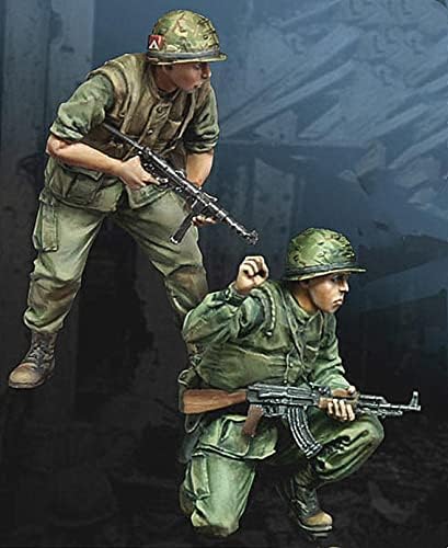 Гудмоел 1/35 Виетнамска војна на американскиот војник во борба со смола за борба против смола, комплет за војник/необработен и необоен војник Минијатурен