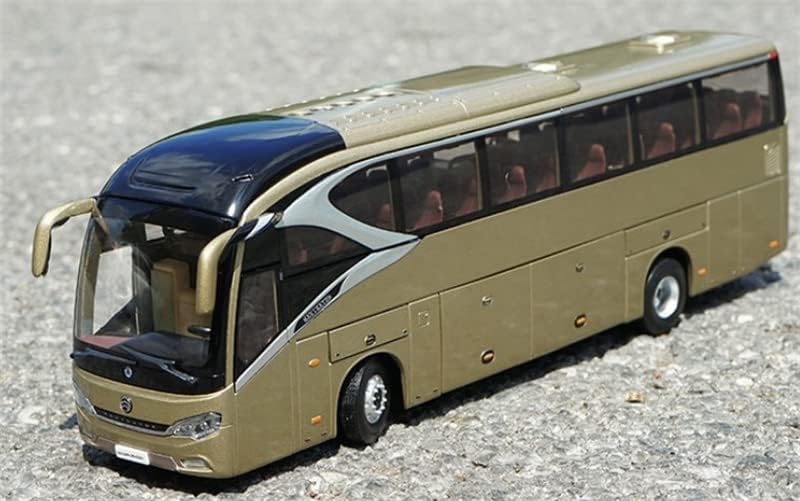 Златен змеј Xiamen Jinlv Bus Jinlong XML6129 Пилотски автобус Златен 1/42 Diecast Truck Pre-изграден модел