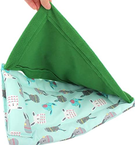Алфи Пет - Камрин 2 -парчен сет на рептил вреќа за спиење со перница и ќебе за брада змеј, леопард геко, гуштер - боја: зелена