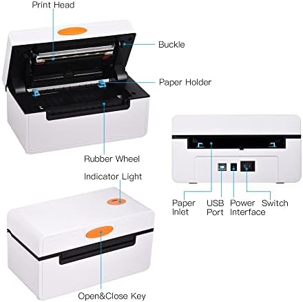 Печатач за термичка етикета на десктоп XXXDXDP за пакет за испорака 4x6 сите во производител на етикета 180мм/с термички налепници за