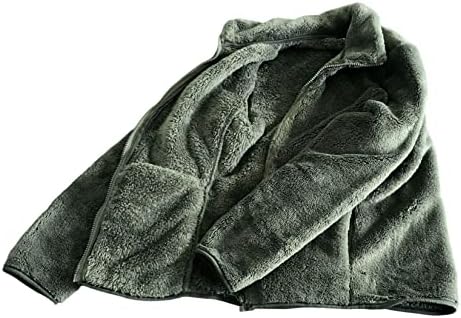 Xydaxin обична јакна за жени со долги ракави топло руно стојат јака памучна руно јакна