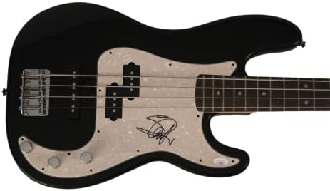 Стив Харис потпиша автограм Црна целосна големина Fender Electric Bass Guitar C W/ James Spence JSA Автентикација - Iron Maiden - Убијци,