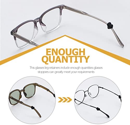 Исценети очила за очила за очила за уво со форма на срцева форма 16 пара анти-лизгачки силиконски очила нозе уши куки за очила