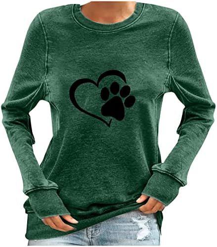 Вар зелена тинејџерска девојка со долги ракави облека мачка шепа за тешка облека за тунична облека, џемпер, екипаж Спандекс Каваи, облека 16 м