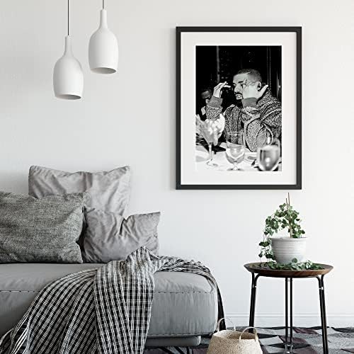 Црно-бела креативност на Шуши, естетски постер за дневна соба во спална соба Дома Декорација Нерамирано-12x18Inch, стил на нерамен