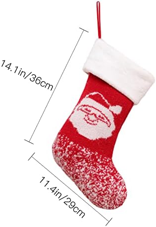 Божиќни чорапи крпа Божиќна чорапска торба и Божиќ виси чорапи за забавно декорација и Божиќен цртан филм Црвен сет панел за прозорци