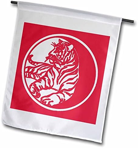 3drose тигар силуета во бела племенска векторска уметност во стил на тетоважа - знамиња