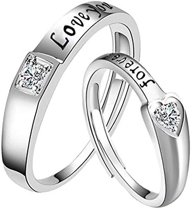 Ringsенски прстени прстени за ангажман за жени кул бакар двојка прстен прилагодлив јазол за отворање на венчавки за жени подароци за