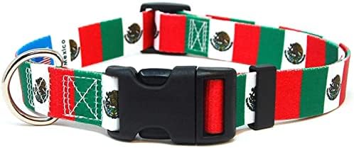 Мексико Куче Јака | Мексико Знаме | Брзо Ослободување Тока | Направени ВО ЊУ ЏЕРСИ, САД | За Средни Кучиња / 1 Инчен Широк
