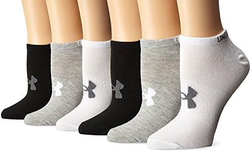Под оклоп на женски суштински наполнет памук без шоу -лагер чорапи, вистинска сива хедер/разновидна, среден