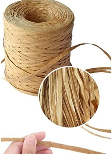 Jahh 200 метри рафија хартија со лента за свадбени јаже лента за пакувања за забави за пакување занает занаетчиски завиткувања
