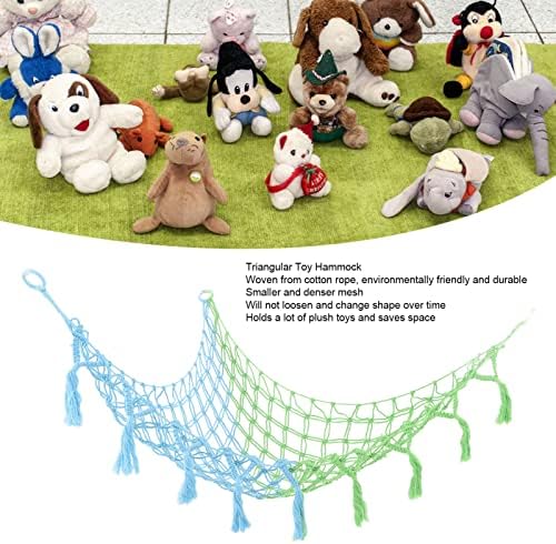 Плишана Лежалка За Складирање Животни, Триаголна Импровизирана Лежалка За Играчки Памучна Јаже Ткаена Мрежа за Градинки Игротеки Спални Соби