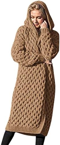 Стилски џемпер со долг ракав, жени отворени предни есен колеџ лабава туника цврста качулка полиестер удобна туника