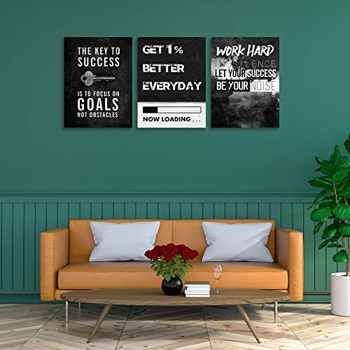 Инспиративна wallидна уметност платна плака за успех Успех за цел уметнички дела претприемач цитат сликање мотивациска канцеларија wallид декор