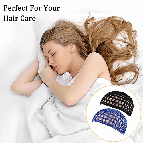 Kukiwhy 6 парчиња мрежа за коса мрежа за жени кои спијат, рајон снуди капчиња за покривање на покритие за спиење, капчиња за