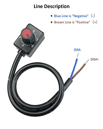 DC 0/1-10V Knob LED Dimmer, Mini Controller Rotary Switch Switch Passive Passion Dimmer Pwm Dimming за 0-10V или 1-10V затемнет електронски LED