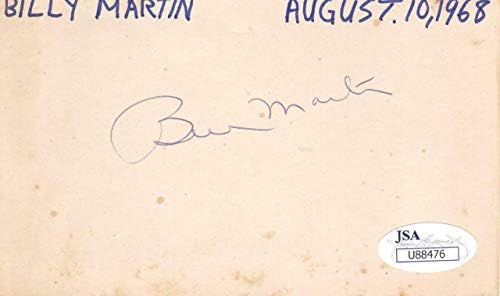 БИЛИ Мартин Потпиша 3х5 Индекс Картичка Бејзбол ЈСА У88476* - Млб Намалување На Потписи