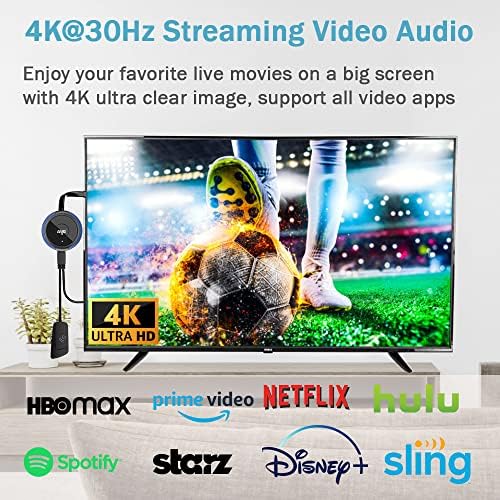 БЕЗЖИЧЕН HDMI Предавател И Приемник 4K, TIMBOOTECH Кастинг 5g Стабилен Сигнал Видео/Аудио Безжичен HDMI Продолжувач Комплет ЗА КОМПЈУТЕР,
