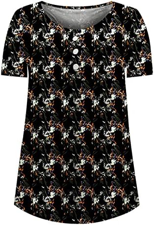 Памук V вратот цветни графички бренд лабава вклопена опуштена фит блуза за маички за летни есен маичка за кратки ракави WG