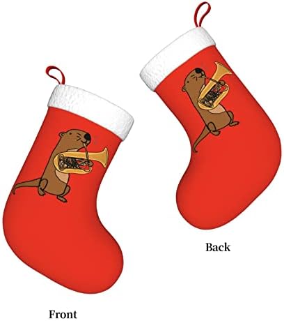 Waymay Sea otter игра туба Божиќно порибување 18 инчи Божиќ што виси чорап класичен празник за декорација на одмор