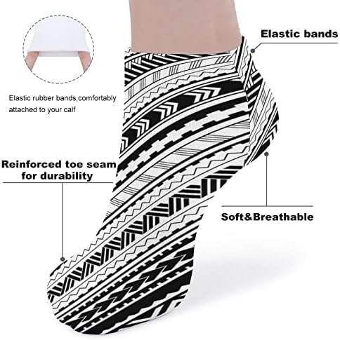 Маори стил ехнични украси со низок исечен спортски чорапи без шоу глуждот чорапи Атлетски трчање кратки чорапи за мажи жени