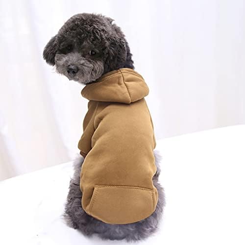 X Мал кучиња џемпери кутре момче мало со џеб топло куче средно дуксе девојче есен зимско руно облека за миленичиња