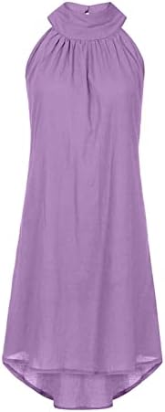 Лизгачки фустан за жени, женски мода печатена плетиран половината лабав фустан без ракави